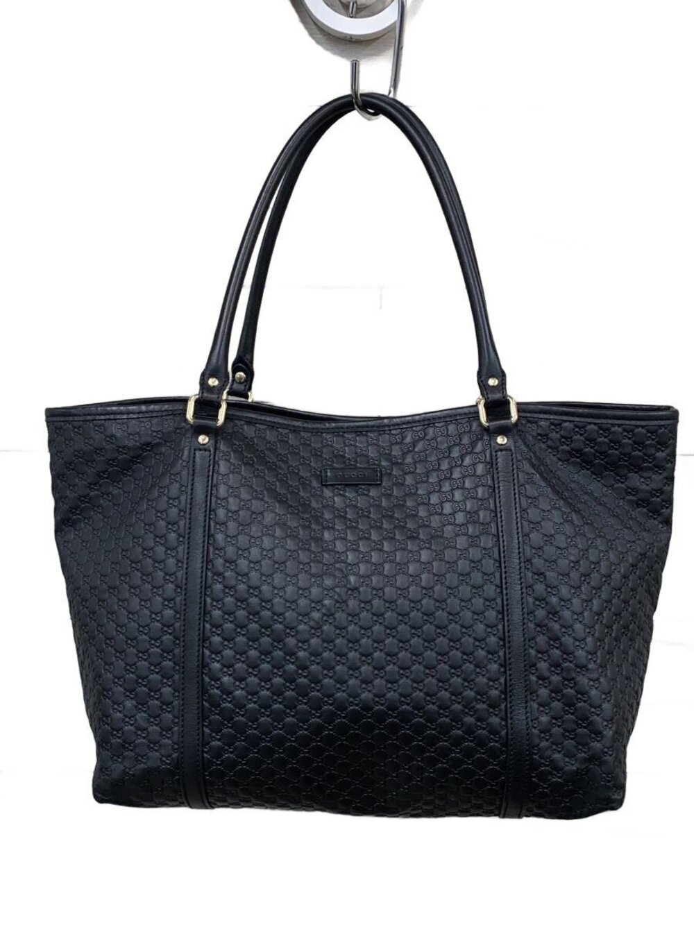Gucci Tote Bag Microguccissima Leather Black